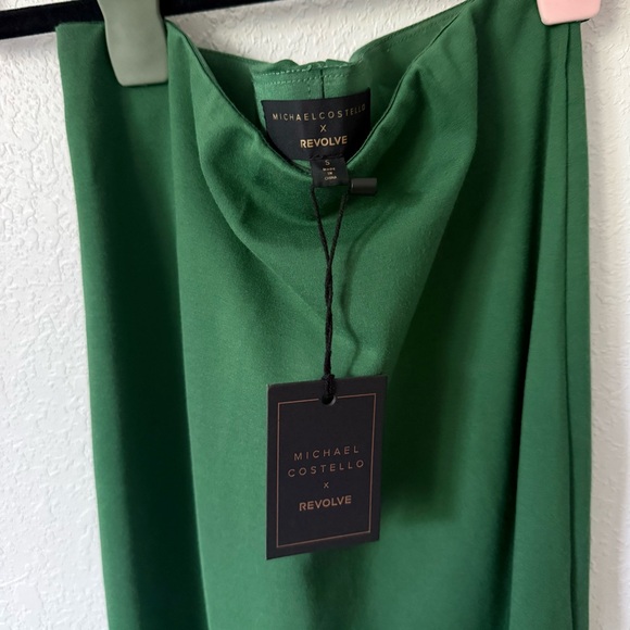 NWT Michael Costello x Revolve Amira Midi Skirt in Green - Picture 5 of 8